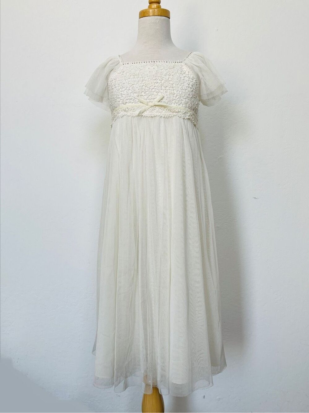 MONSOON Kids Lace Appliqué Beaded Dress Girls Size 7/8